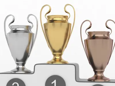 Cups Trophy 3D model 29