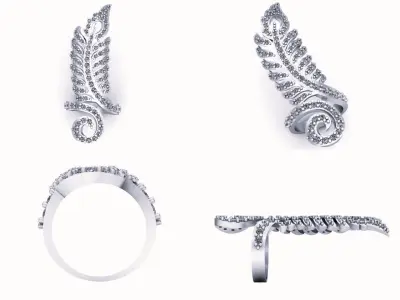 Feather Ring 3D print model purchase