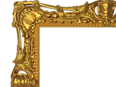 carved frame 3D model
