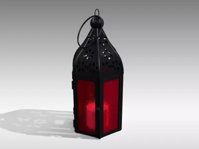 Moroccan Lantern 02 Low-poly 3D model
