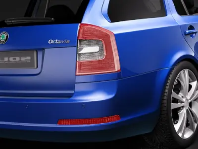 Skoda Octavia RS combi automobile 2010 3D model