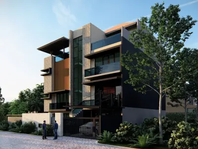MODERN HOUSE 3D model 4
