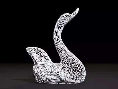 Swan lamp 3D print model