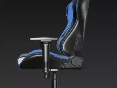 Gaming Chair Blue Black PBR 3D Model 3D model