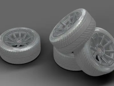 Wheel Rays Gramlights 57Tran X Low-poly 3D model
