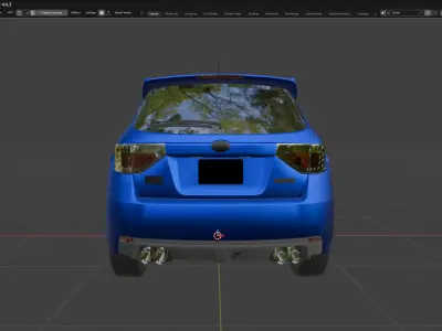 Subaru Impreza WRX STI X Low-poly 3D model