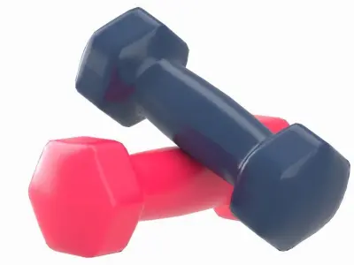 Dumbbell Hex 3D model