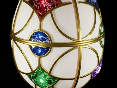 Faberge Egg Low-poly 3D model