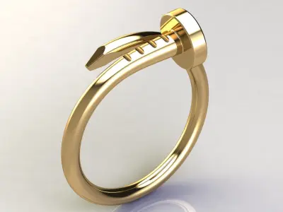 Nail Ring size 17 mm 3D print model