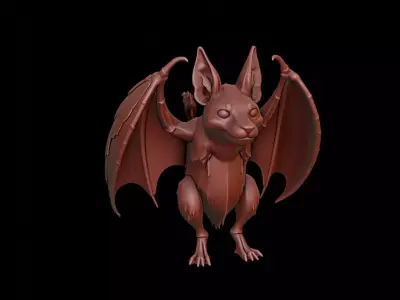 Bat Animal Sculpture 3D print model purchase