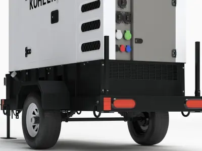 Kohler Industrial Diesel Generators Single White color 3D model
