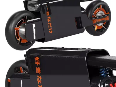 Motorcycle Yanko design Low-poly 3D model