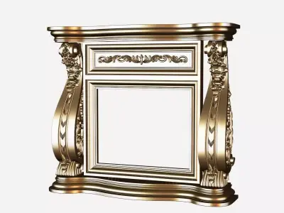 Fireplace  3d model for cnc 01 3D model