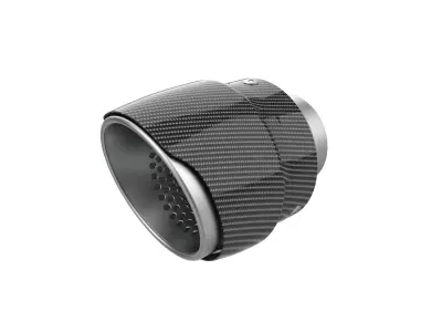 Exhaust Muffler Tip with Carbon Cover 3D print model