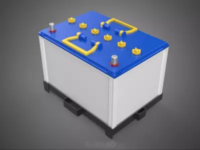 BRACKET HOLDER MOUNT CASE ACCU BATTERY ACCUMULATOR VEHICLE VOLT 3D model