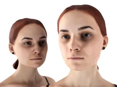 Sporty woman walking 48 Low-poly 3D model