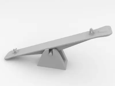 Seesaw toy 3D model