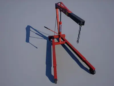 Engine Hoist Low-poly 3D model by silvertm