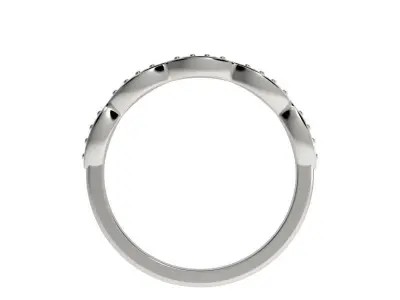 Half eternity wedding band 3D print model