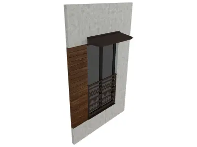 3D Fasade Element Window Railing Ornament 3D model