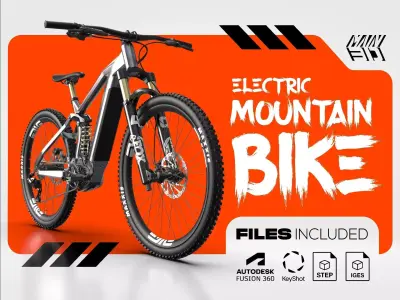 E-BIKE MOUNTAIN - ACTUAL SIZE 3D model