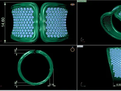 Fancy ring 3D print model