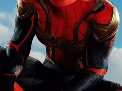 Spider-Inspired Superhero 3D Model in Heroic Pose  Low-poly 3D model