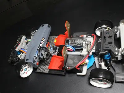 Workable interior parts for drift RC car 3D print model