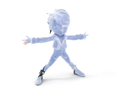 Stylish Youth Rigged and Animated D Character Model Low-poly 3D model