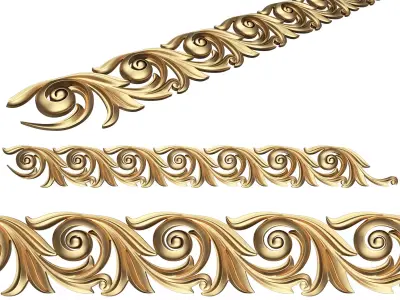 Ornament Element Molding 023 Low-poly 3D model