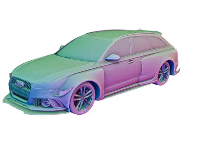 Audi RS6 Avant 2015 Widebody Kit - 3D Printable 3D print model