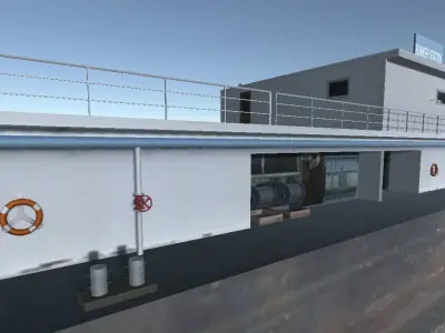  Inland bunker station Low-poly 3D model