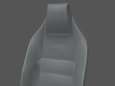 Car Seat 07 Low-poly 3D model