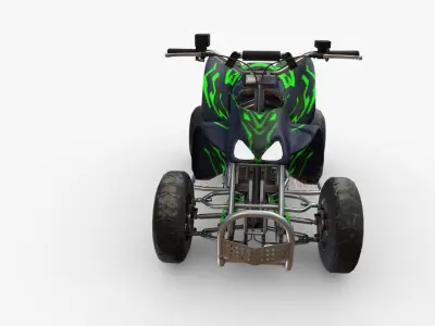 Quad bike v2 Low-poly 3D model