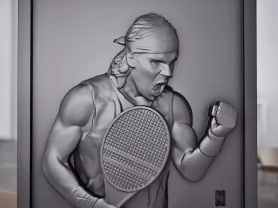 Rafael Nadal spanish tennis champion 3D print model