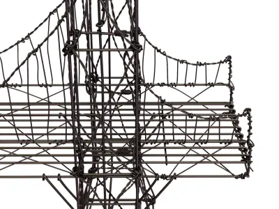 Brooklyn wire bridge 3D model