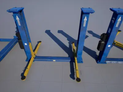 Car Lift Low-poly 3D model from CGTrader