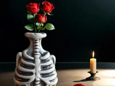 Skeleton Vase for Halloween Decor 3D print model