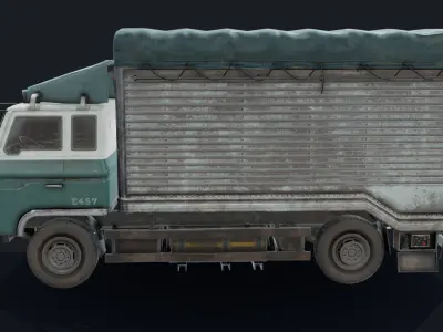 Porter Truck Low-poly 3D model