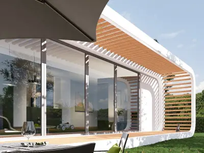 Capsul house Low-poly 3D model