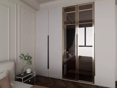 Elegant Neoclassical Master Bedroom 3D model