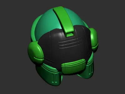 helmet high poly sculpt 3d printable ver 7 3D model 3D model 41