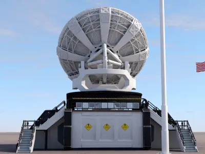 satellite 01 Low-poly 3D model