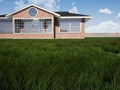 2 bedroom African bungalow Free 3D model