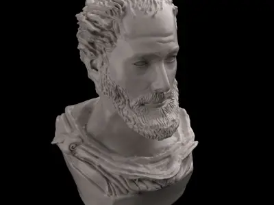 Aristotel Bust Statue 3D model