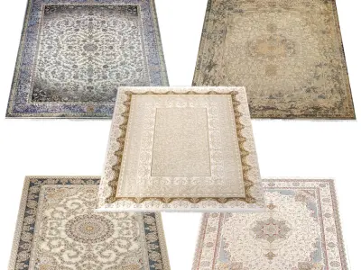 Persian Carpet Collection-vol2-4k texture Low-poly 3D model
