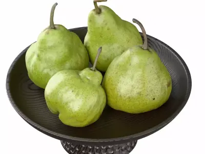 Pears in a Bowl 3D model