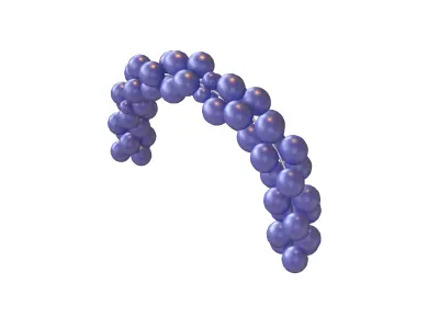 Carnival Balloon Garland V1 011 Low-poly 3D model