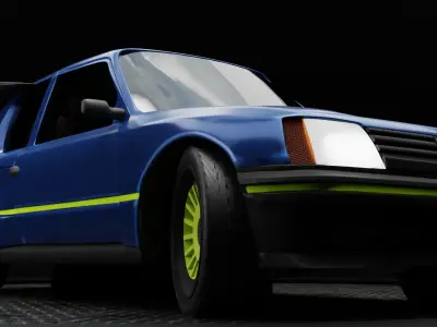 Peugeot 205 turbo 16 Low-poly 3D model