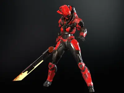 CyberJagg5 Low-poly 3D model